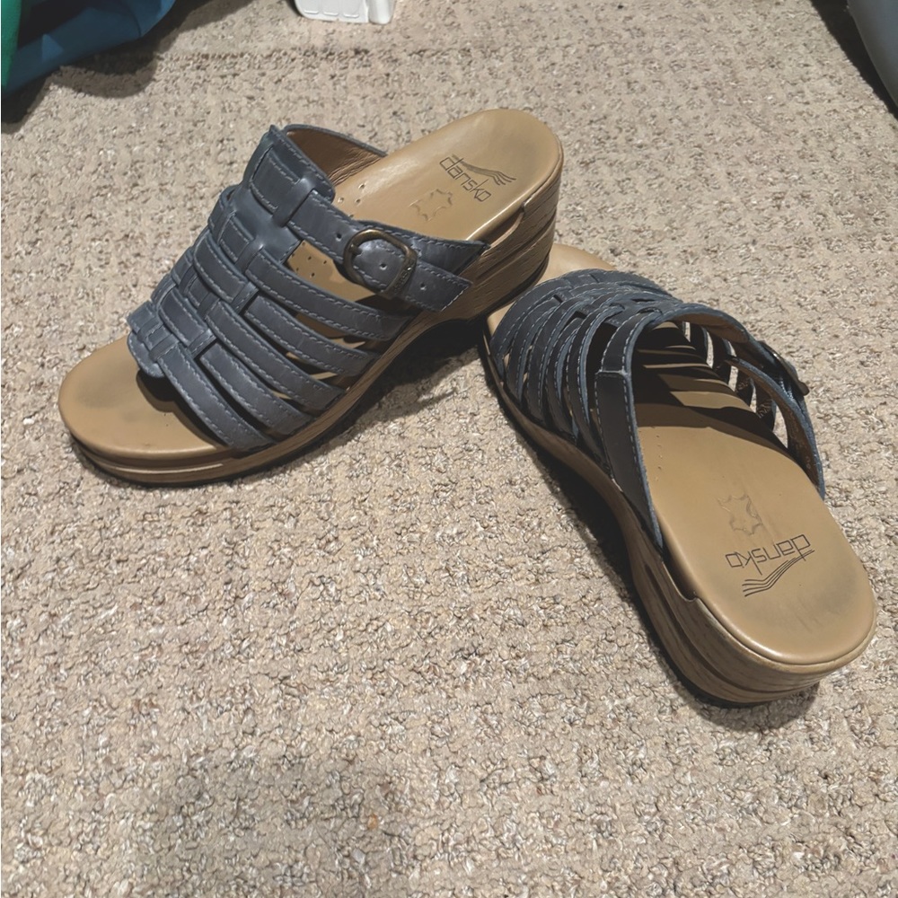 Dansko size 36 sandals blue-grey